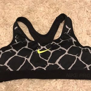 Black printed Nike sports bra
